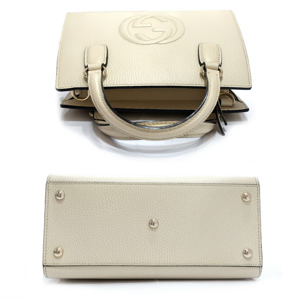 Gucci Soho Bag G Interlocking 2Way Leather White - Picture 1 of 10